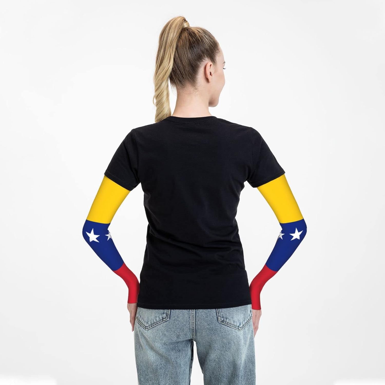 Manga de compresión para hombre y mujer, manga de protección de la bandera de Venezuela, mangas de protección para tatuajes, mangas de brazo para