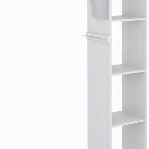 Easy Track 680103-WH Organizador de armario utilitario, kit de armario de 5 estantes, montaje en pared, estantes ajustables, estantería para Easy Track 680103-WH Organizador de armario utilitario, kit de armario de 5 estantes, montaje en pared, estantes ajustables, estantería para