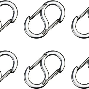 Titanium Carabiner Clips 6PCS Dual Snap Hook Small Keychain Spring Clasps for Camping Fishing Hiking Keychain Accessories Titanium Carabiner Clips 6PCS Dual Snap Hook Small Keychain Spring Clasps for Camping Fishing Hiking Keychain Accessories
