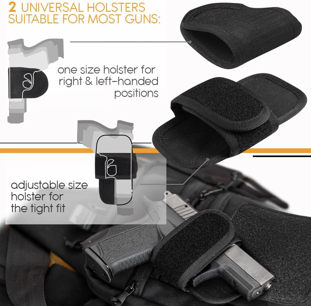 TECEUM Bolso bandolera táctico compacto  CCW para todos los días  Más de 10 estilos  Bolso cruzado de hombro para transporte oculto de pistola