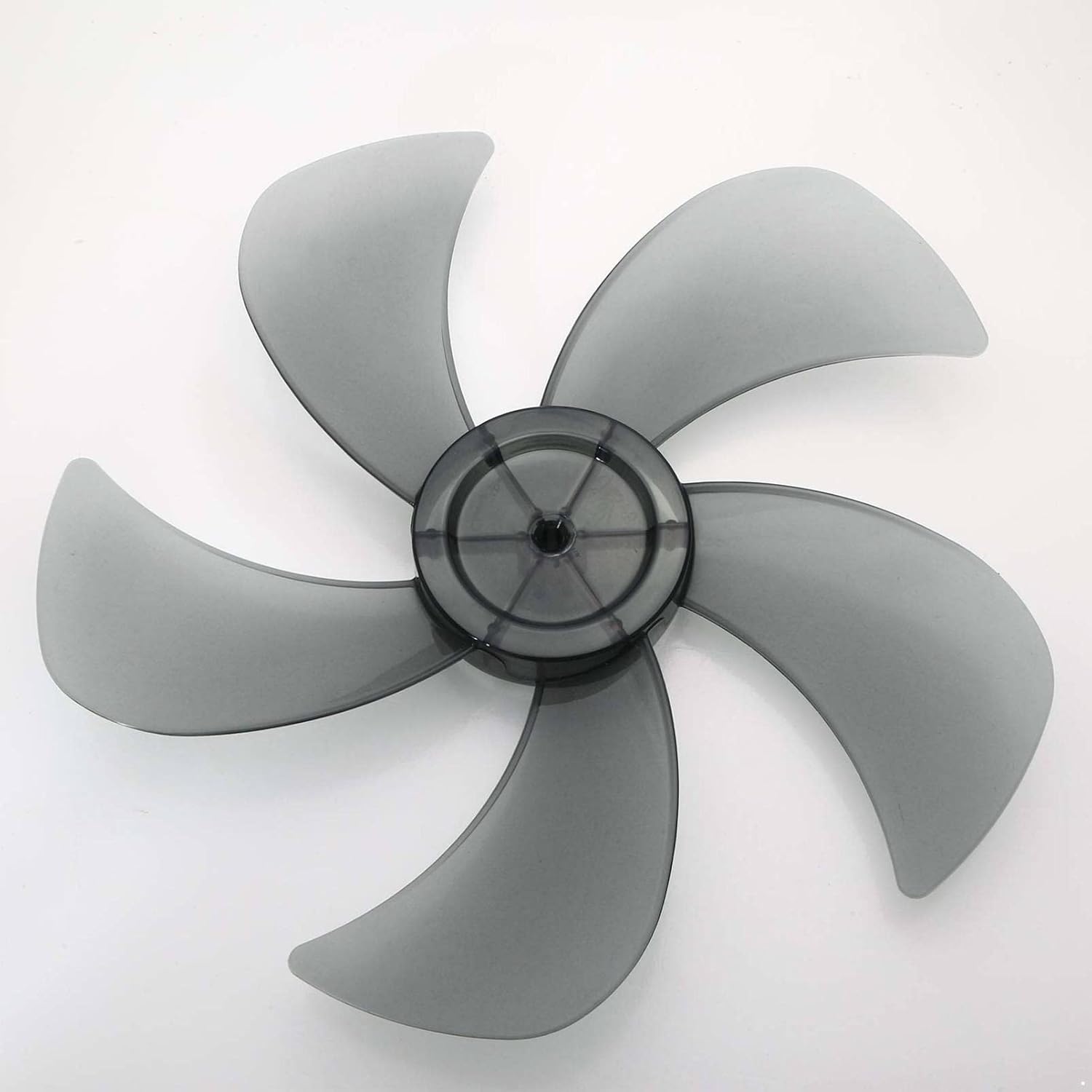 YOOJIA Hoja de ventilador silenciosa de plástico universal con cubierta de tuerca de repuesto para ventilador de pie ventilador de mesa gris #6 14
