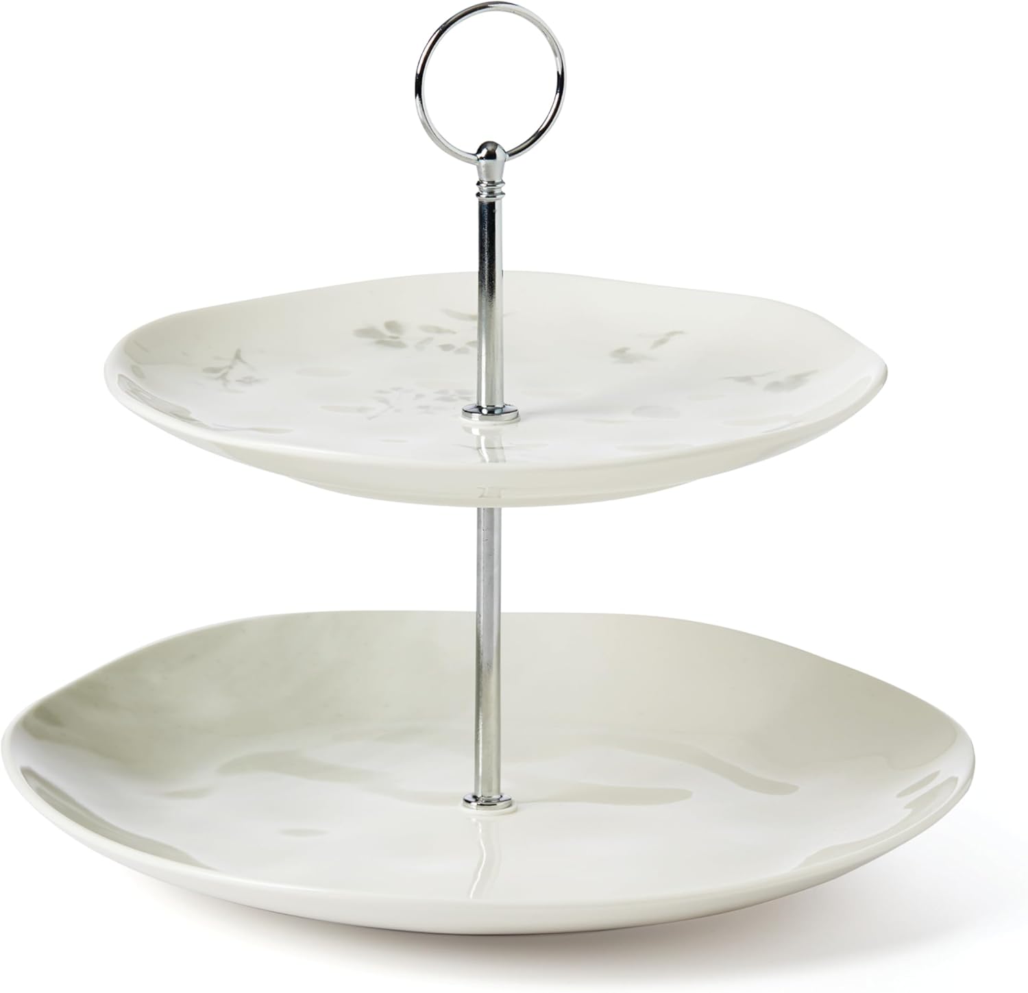 Lenox Oyster Bay – Servidor de 2 niveles, 3.30 libras, color blanco