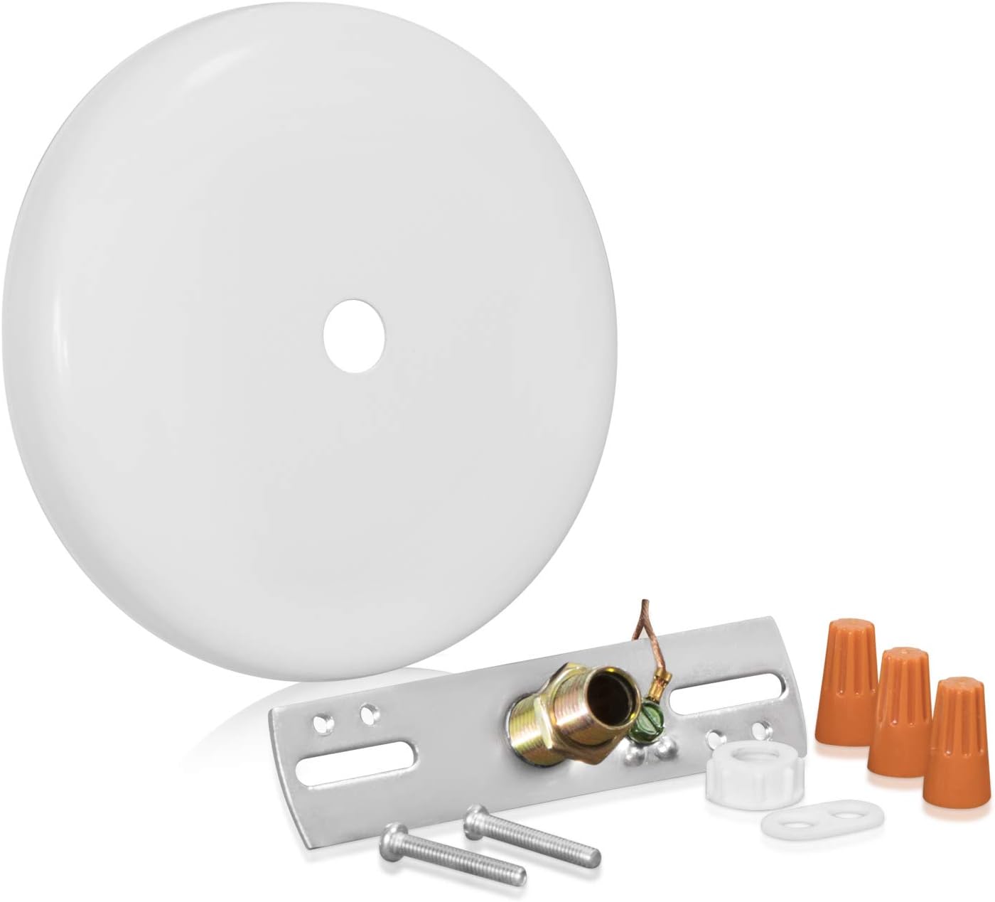 Lámpara colgante industrial blanca de 14 pulgadas con cable ajustable de 10 pies, lámpara colgante vintage montada en techo para uso en interiores,