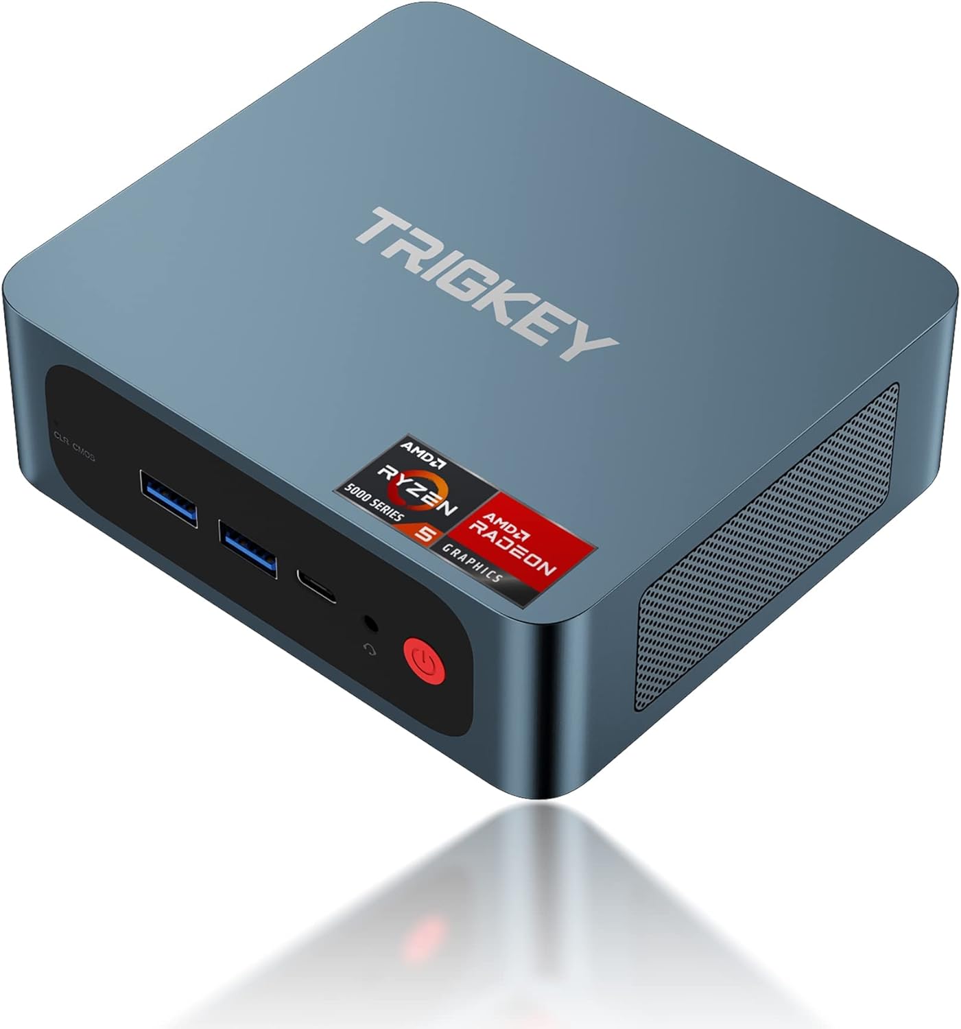 TRIGKEY Mini PC, AMD Ryzen 7 5700U (8C16T, hasta 4.0 GHz), 32 GB DDR4 3200 MHz RAM 500 GB PCIE3 3000 MBS NVMe SSD, WOS Mini computadora, salida 4K a