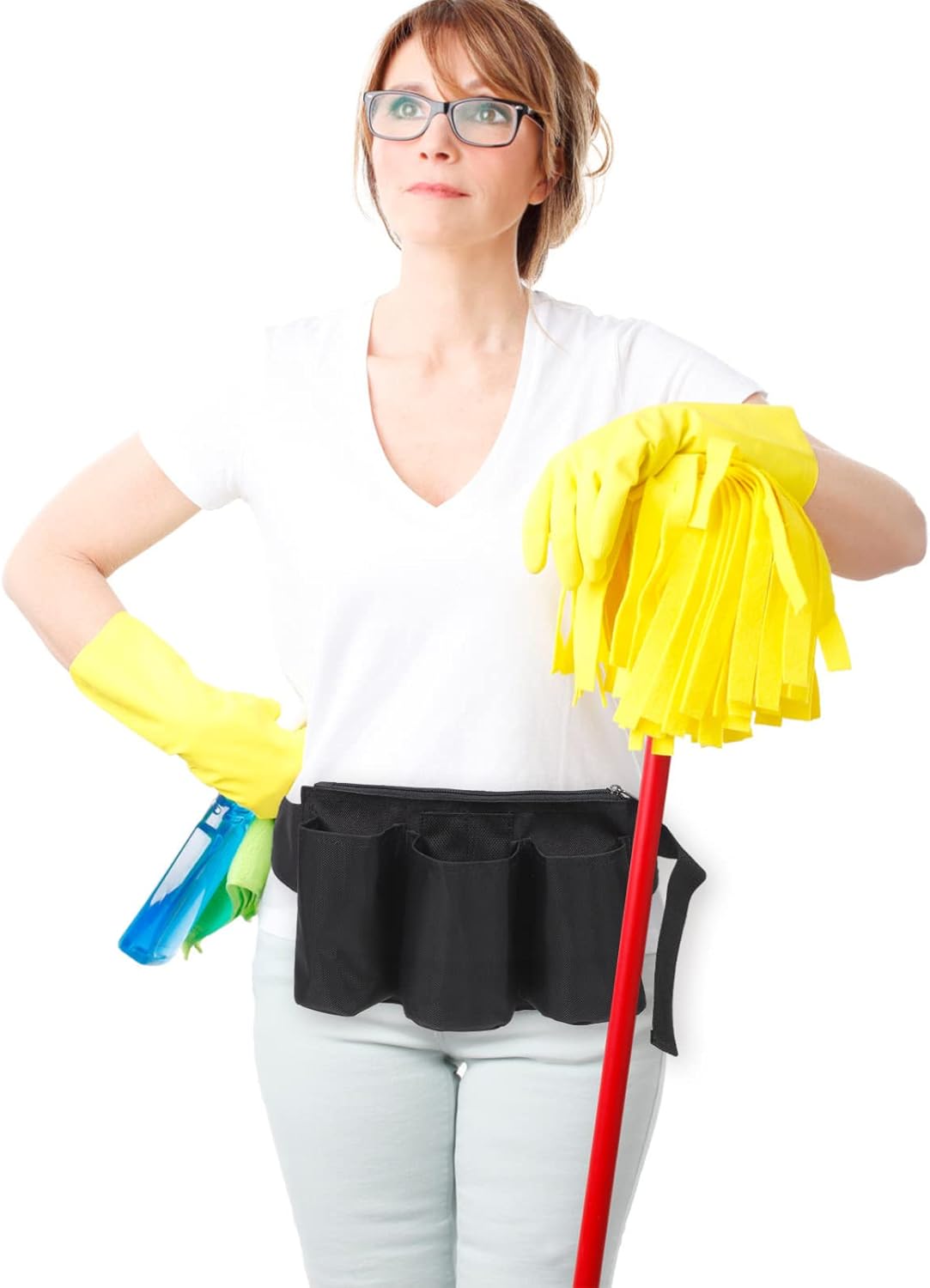 Zerodeko Cinturón de herramientas para mujer, bolsa de herramientas de jardinería para mujer, bolsa de herramientas de cintura ajustable, delantal