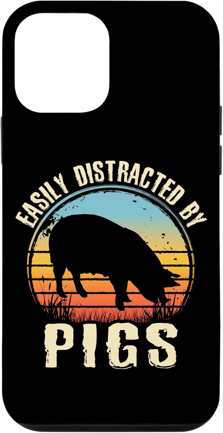 iPhone 12 mini Easily Distracted By Pigs Funny Pig Animal Lover Case