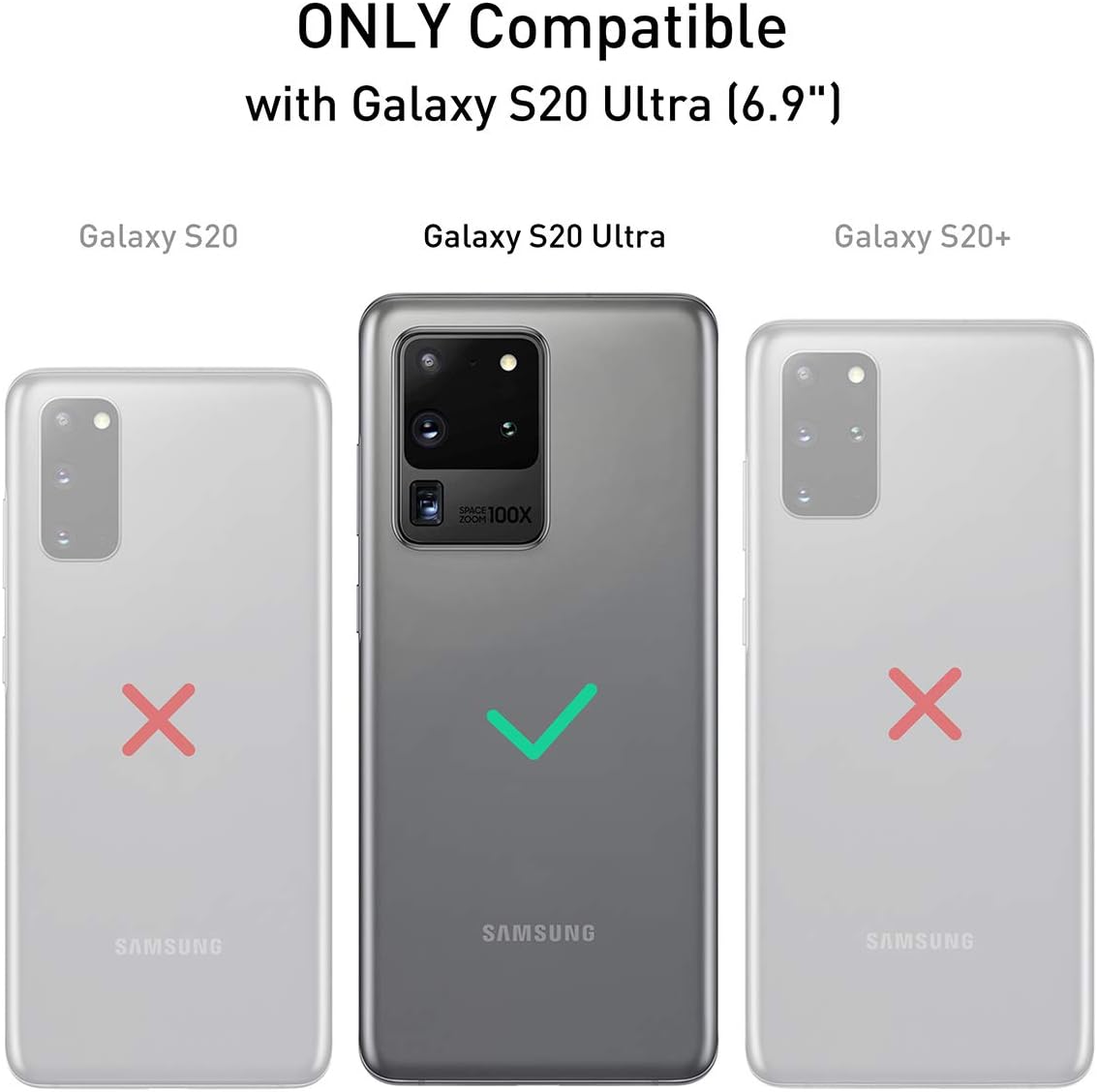 AICase Funda para Galaxy S20 Ultra, protección contra caídas de cuerpo completo, resistente, a prueba de golpes, caídas y polvo, 3 capas, funda