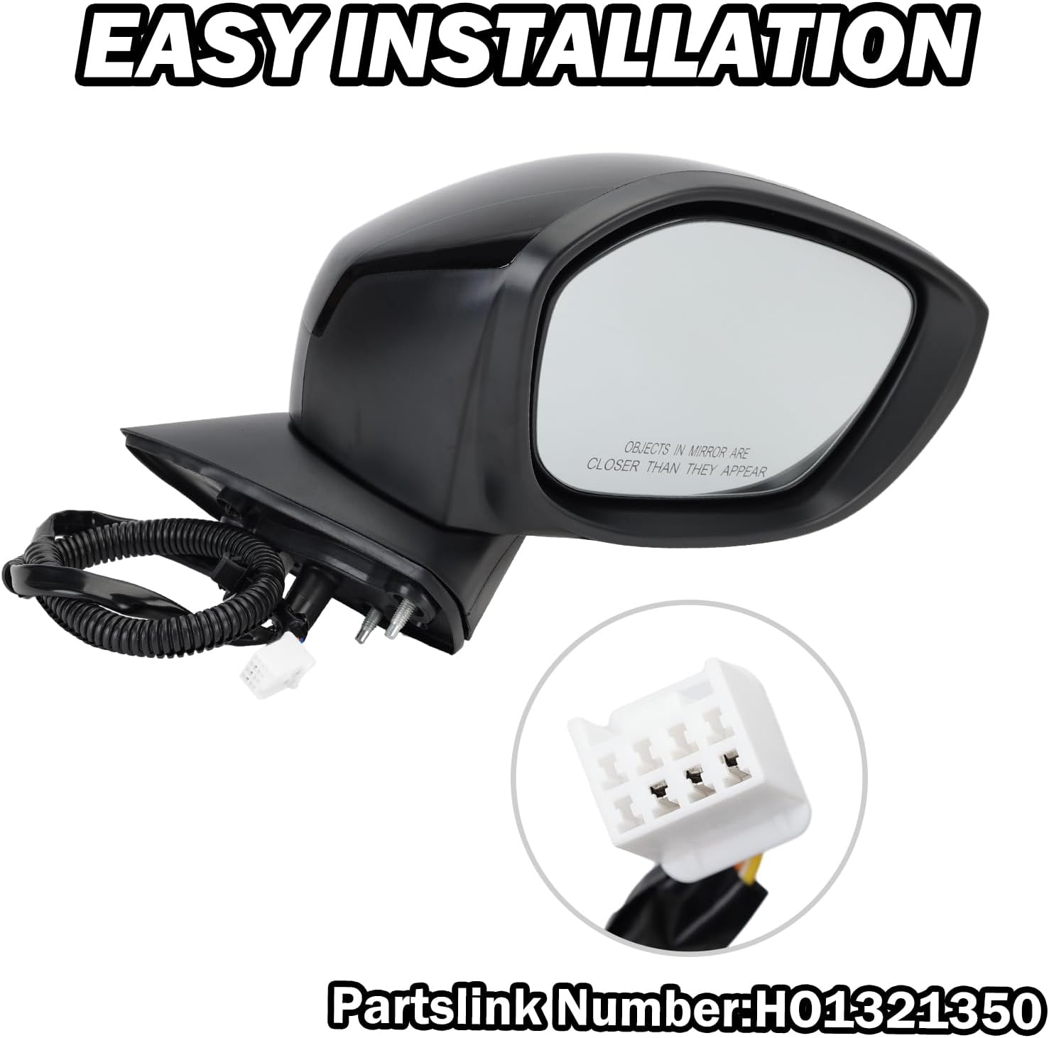 Espejo lateral derecho del pasajero compatible con Honda Civic SedanHatchback 2022, 2023, 2024, 2025, espejos con cristal eléctrico, sin
