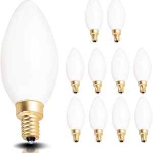 OMAYKEY Bombillas LED regulables de 6 W, equivalente a 60 W, 600 lúmenes, base de candelabro E12 blanco suave de 3000 K, estilo Edison vintage OMAYKEY Bombillas LED regulables de 6 W, equivalente a 60 W, 600 lúmenes, base de candelabro E12 blanco suave de 3000 K, estilo Edison vintage
