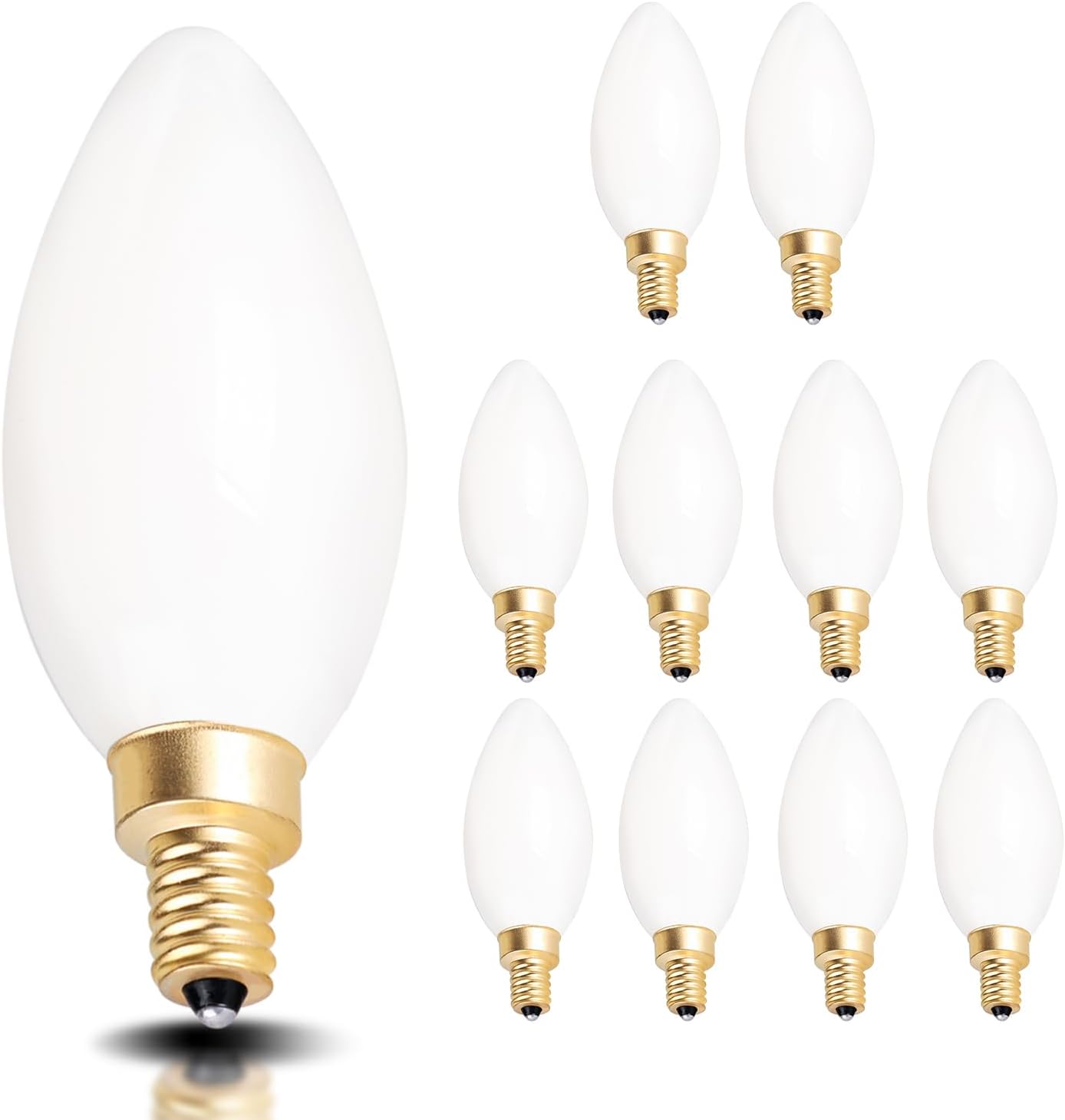 OMAYKEY Bombillas LED regulables de 6 W, equivalente a 60 W, 600 lúmenes, base de candelabro E12 blanco suave de 3000 K, estilo Edison vintage