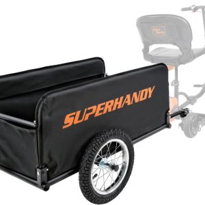 SuperHandy Carro plegable, ligero, capacidad de 155 libras, montaje sin herramientas, compatible con scooters de movilidad GUT112GUT140GUT142 SuperHandy Carro plegable, ligero, capacidad de 155 libras, montaje sin herramientas, compatible con scooters de movilidad GUT112GUT140GUT142