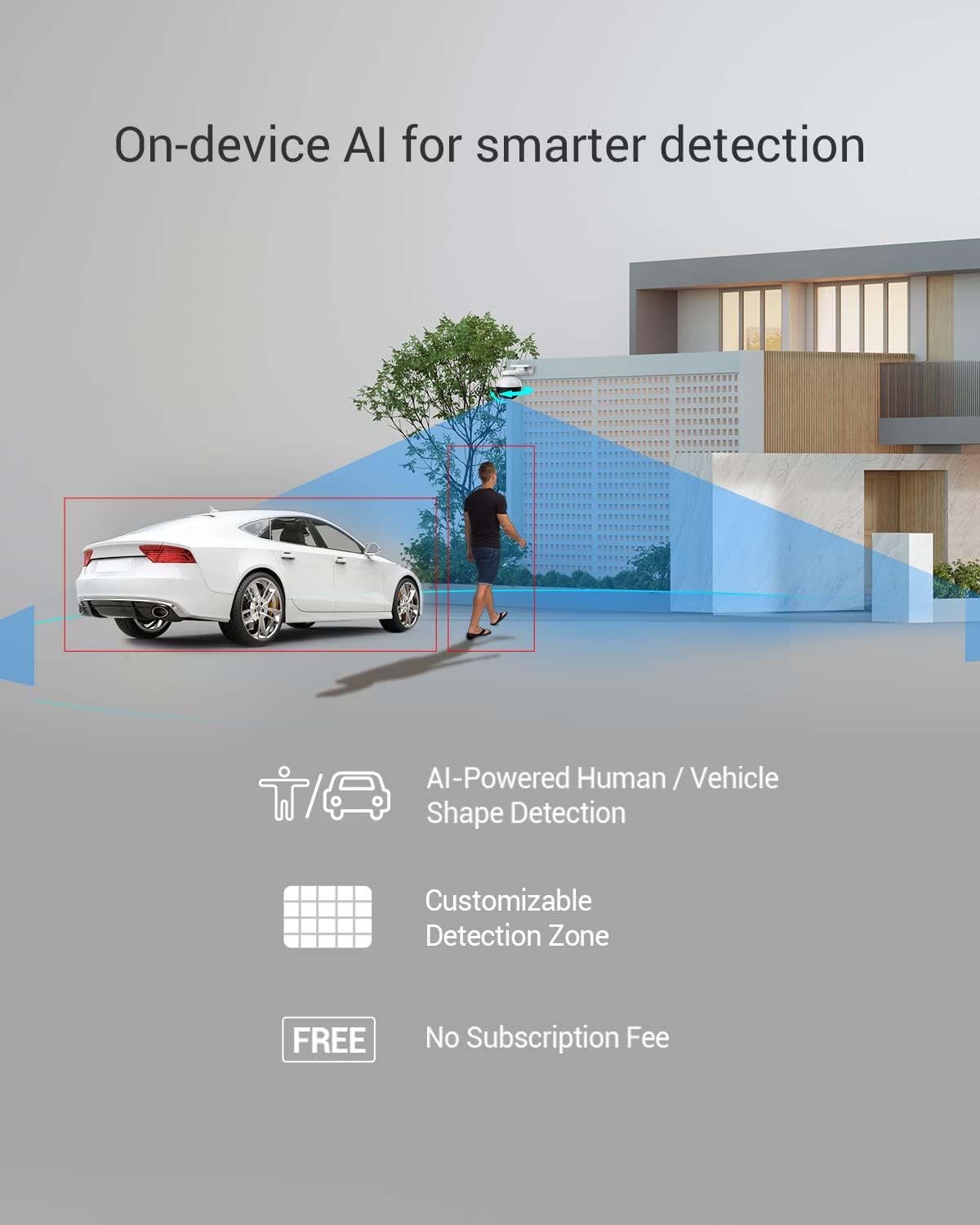 EZVIZ Cámara de seguimiento automático para exteriores, 2K, seguimiento de 12 puntos preestablecidos, cobertura visual de 360, impermeable, visión