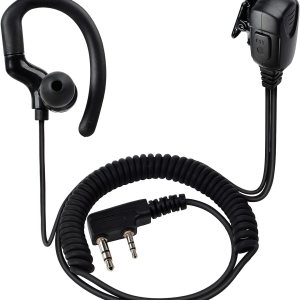 Auricular en forma de G, cable de bobina de auricular con PTT y micrófono de altavoz para BaoFeng UV-5R 5RA 5RB 5RC 5RD 5RE 5REPLUS 3R+ Kenwood Auricular en forma de G, cable de bobina de auricular con PTT y micrófono de altavoz para BaoFeng UV-5R 5RA 5RB 5RC 5RD 5RE 5REPLUS 3R+ Kenwood