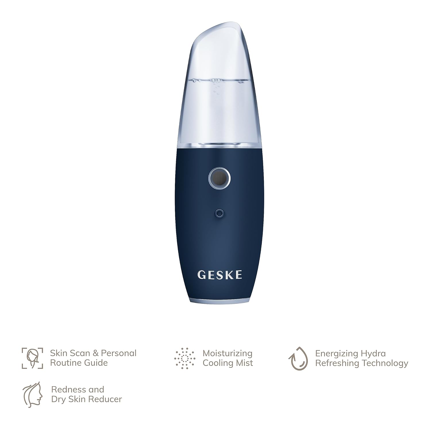 GESKE SmartAppGuided – Refrescante de hidratación facial  4 en 1  Atomizador de agua  Máquina de pulverización hidratante  Rociador facial