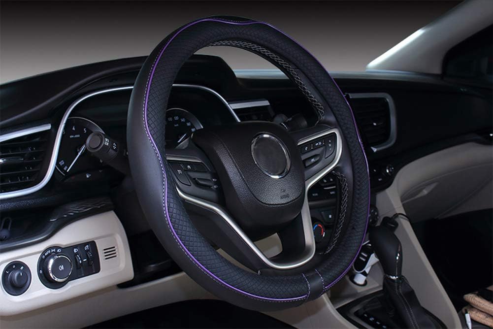 Cubrevolante de imitación de cuero para el volante de auto, 2019, de microfibra, extragrande de 17, 18 y 19 pulgadas para camiones grandes