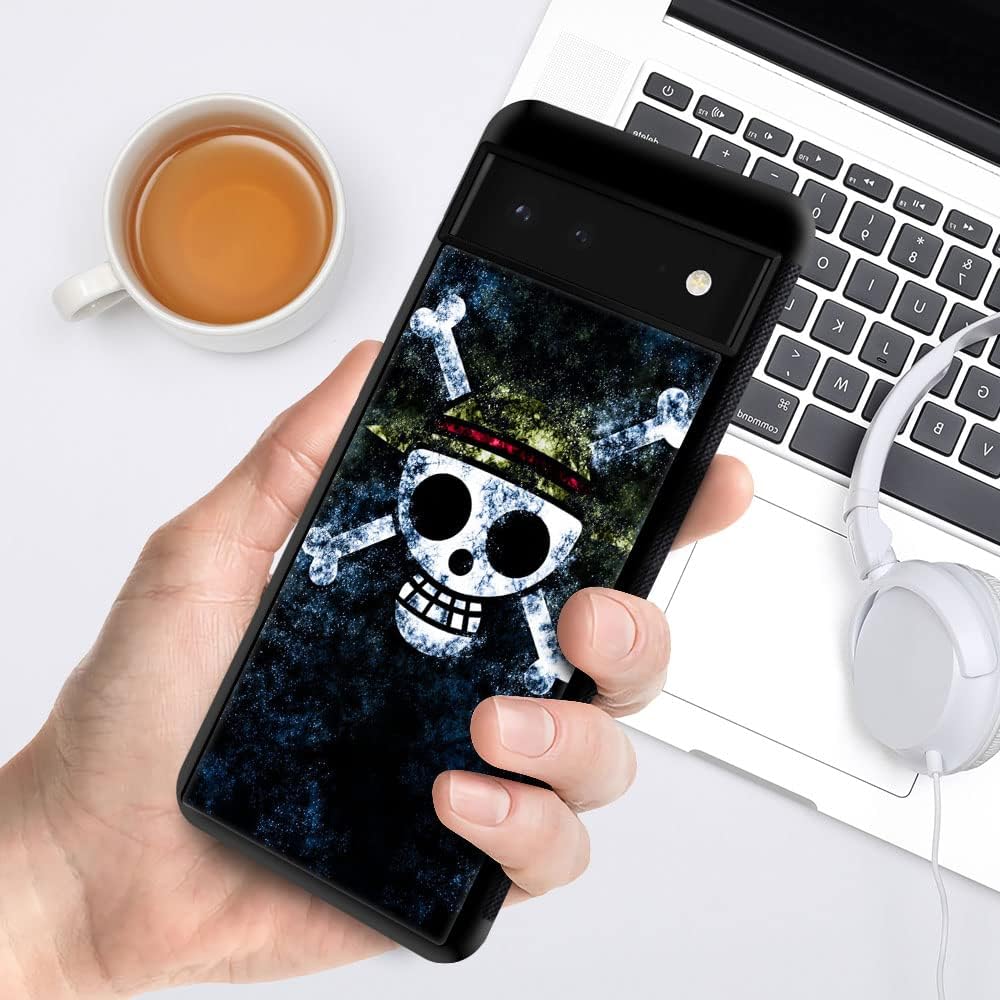 Funda para Google Pixel 7, diseño de huesos con sombrero retro para Google Pixel 7, diseño a prueba de golpes, antideslizante, para Google Pixel 7