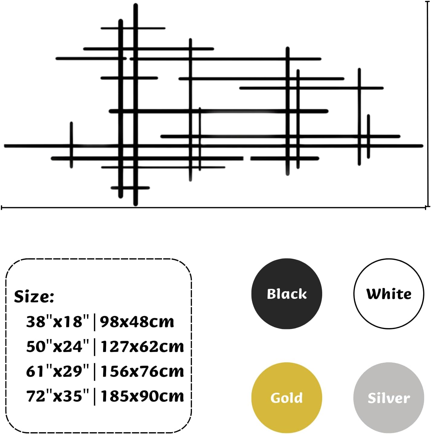 Arte de pared de metal, arte de pared geométrico de metal, arte de pared geométrico, decoración de pared geométrica de metal, arte abstracto de
