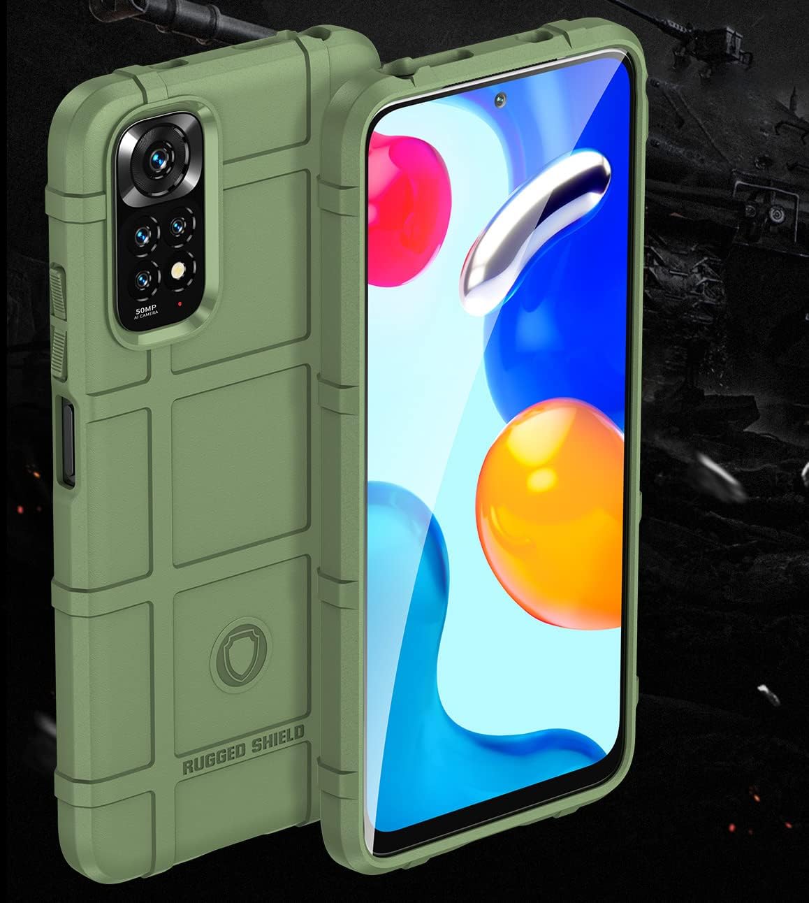 CCSmall Funda para Xiaomi Redmi Note 11 4G, resistente a prueba de golpes de grado militar a prueba de caídas, súper resistente, cubierta resistente