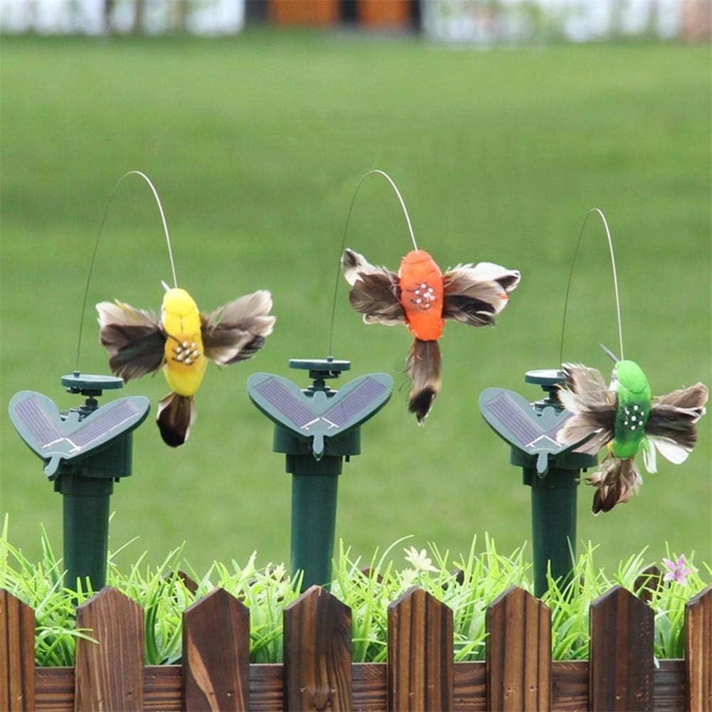 Simulación de vuelo de colibrí para decoración de jardín, decoración de ventanas, decoración de patios, alimentado por panel solar (girasol)