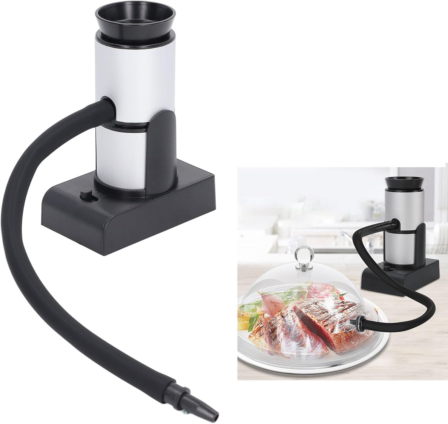 Infusor portátil del humo, ahumador al aire libre compacto de la comida del sabor del humo para los mariscos para la gastronomía molecular