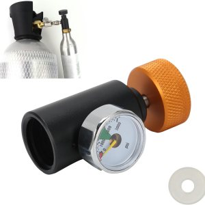 Pilipane Kit de conector de adaptador de recarga de tanque de CO2, adaptador de CO2 para fabricante de agua de corriente de soda con manómetro de Pilipane Kit de conector de adaptador de recarga de tanque de CO2, adaptador de CO2 para fabricante de agua de corriente de soda con manómetro de