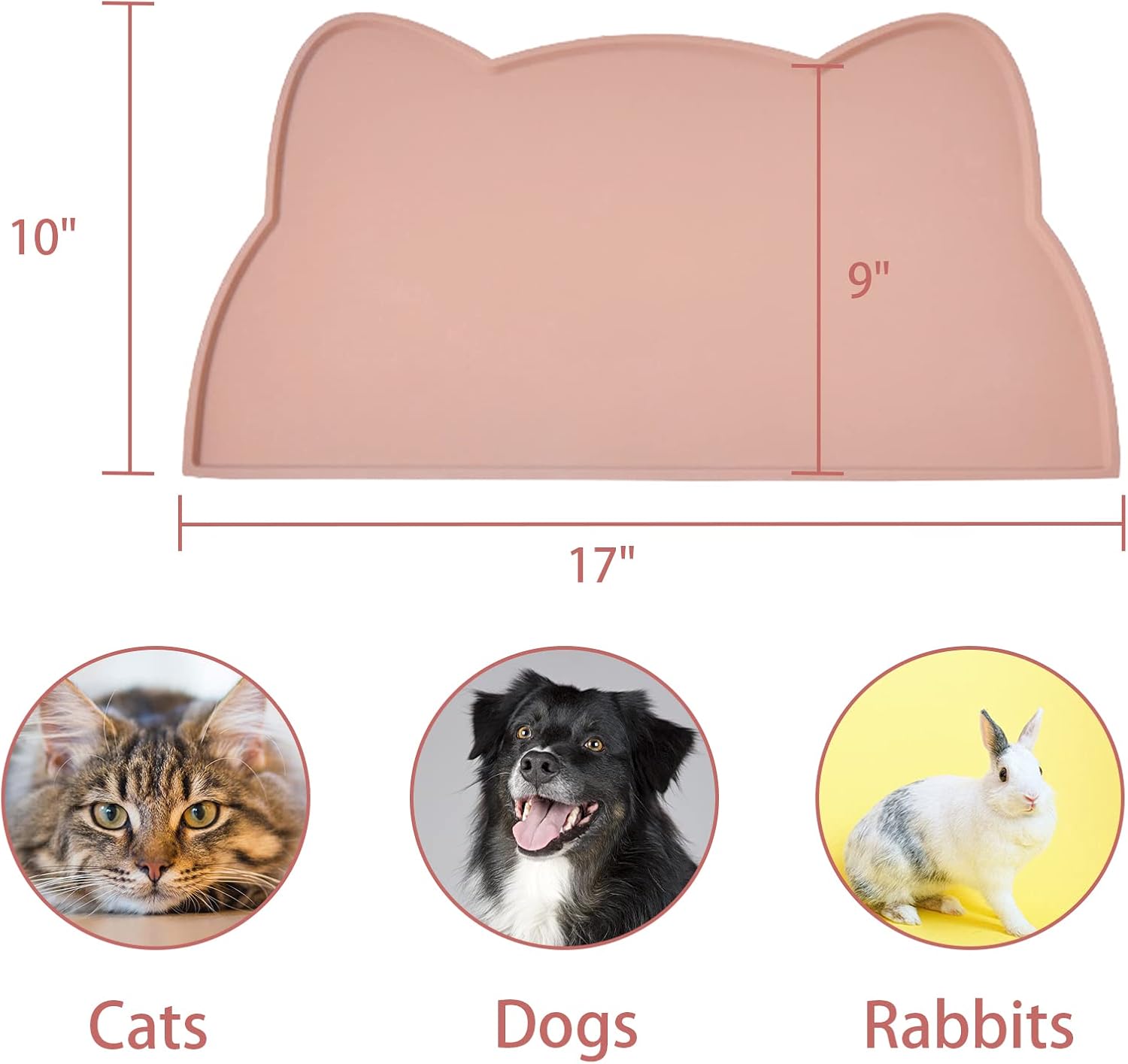 Tapete de silicona para comida para gatos, tapete de alimentación de mascotas para el suelo, antideslizante, impermeable, bandeja para agua para