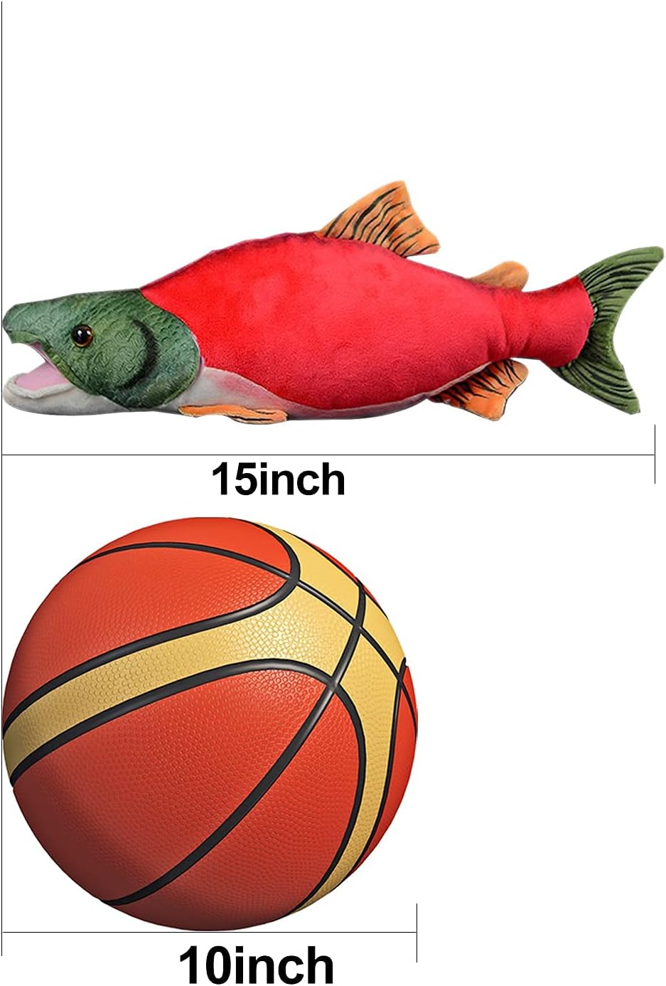 ZHONGXIN – Lindo juguete de peluche de salmón Sockeye de 15 pulgadas, animal de peluche para niños, regalo de colección de aguas profundas (Sockeye