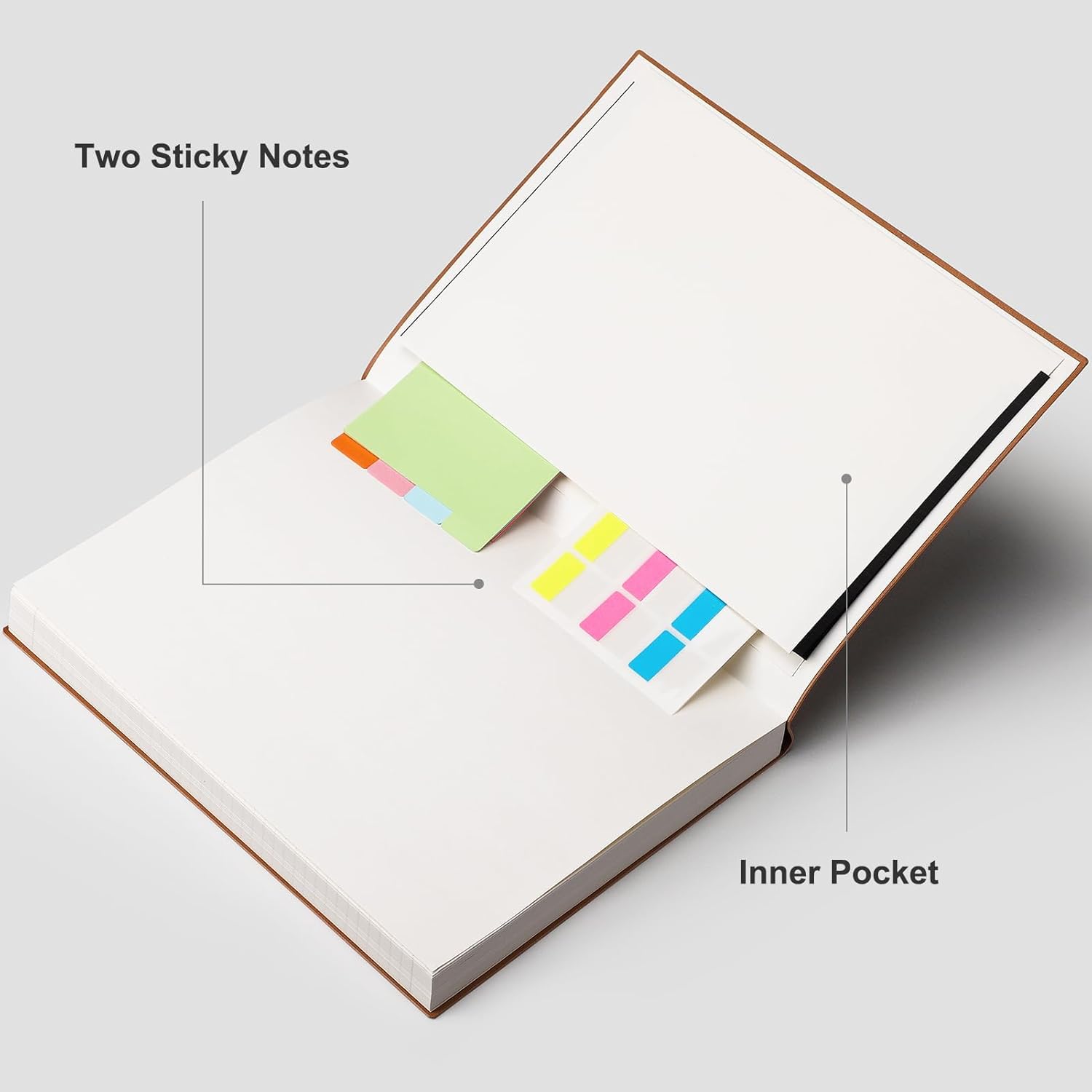 RETTACY Cuaderno A4 con rayas universitarias con 320 páginas, diario grande de tapa blanda para hombres y mujeres con papel forrado de 3.53 ozm,