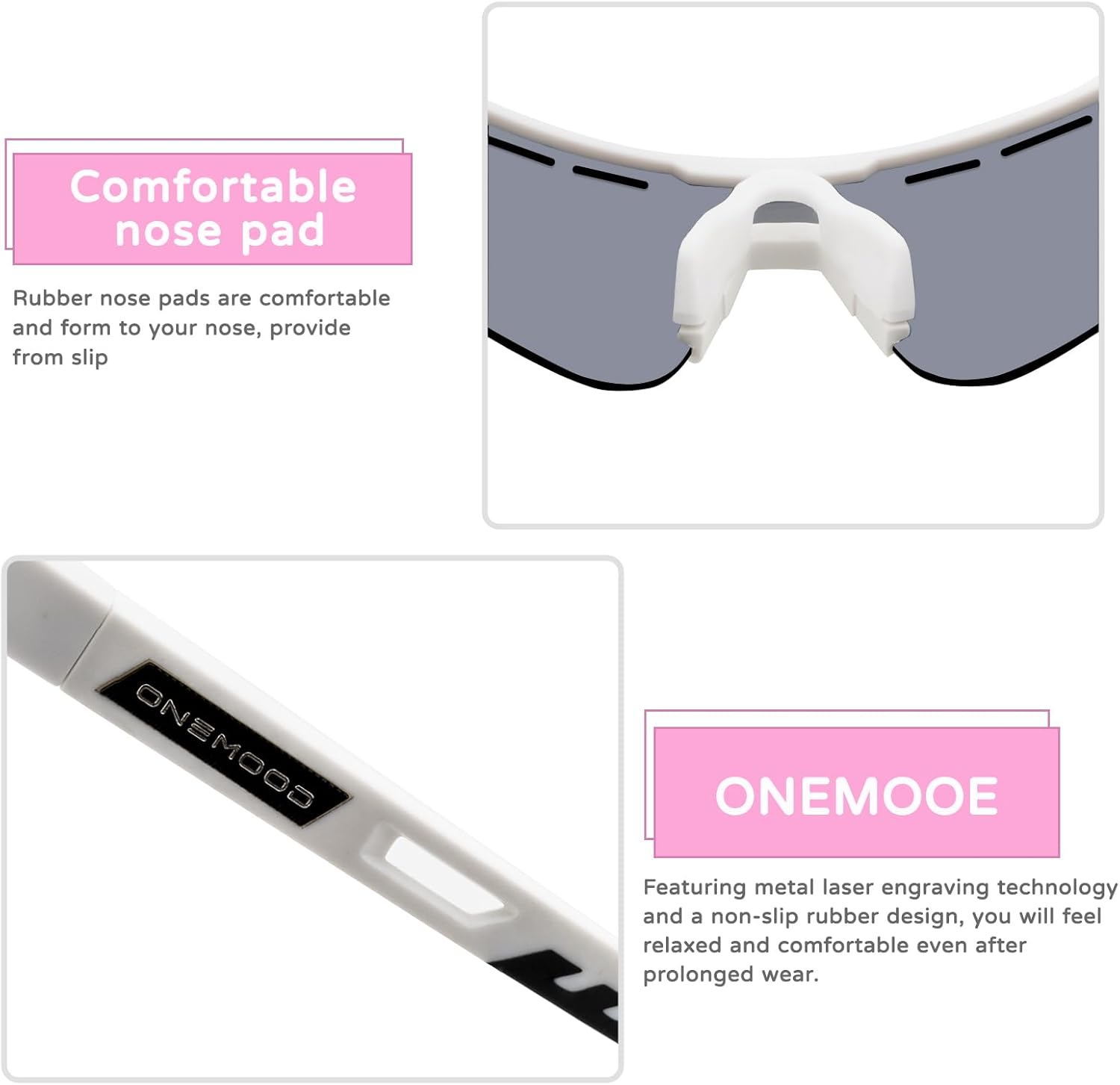 NIGHTSOFT Gafas de sol deportivas polarizadas para hombres y mujeres, protección UV400, gafas de ciclismo para jóvenes, gafas para béisbol y golf