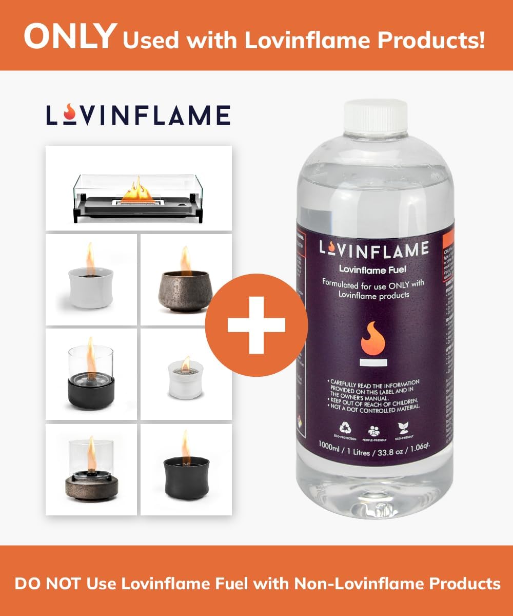 Combustible exclusivo para chimeneas Lovinflame, hogueras, cuencos de fuego, velas no tóxicas, no inflamables, solubles en agua, seguras para