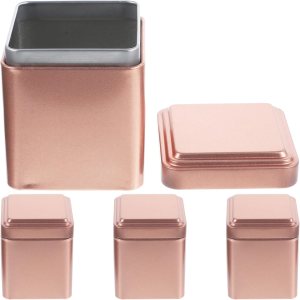 Luxshiny 4 piezas de hojalata té de metal latas de alimentos contenedores de azúcar para encimera lata de té de hojalata contenedor de Luxshiny 4 piezas de hojalata té de metal latas de alimentos contenedores de azúcar para encimera lata de té de hojalata contenedor de