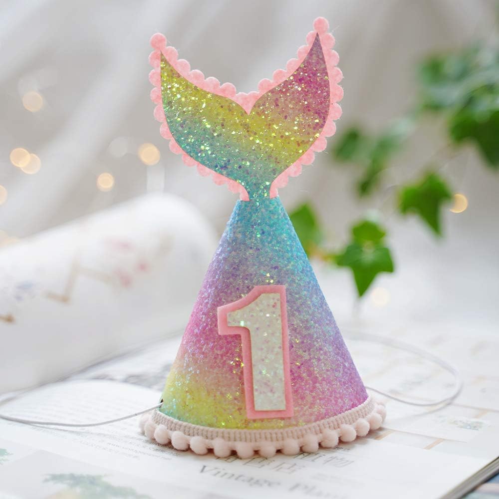 Corona de tiara de princesa para bebé, sombrero con purpurina para el primer cumpleaños, suministros de fiesta con lentejuelas brillantes, número 2,