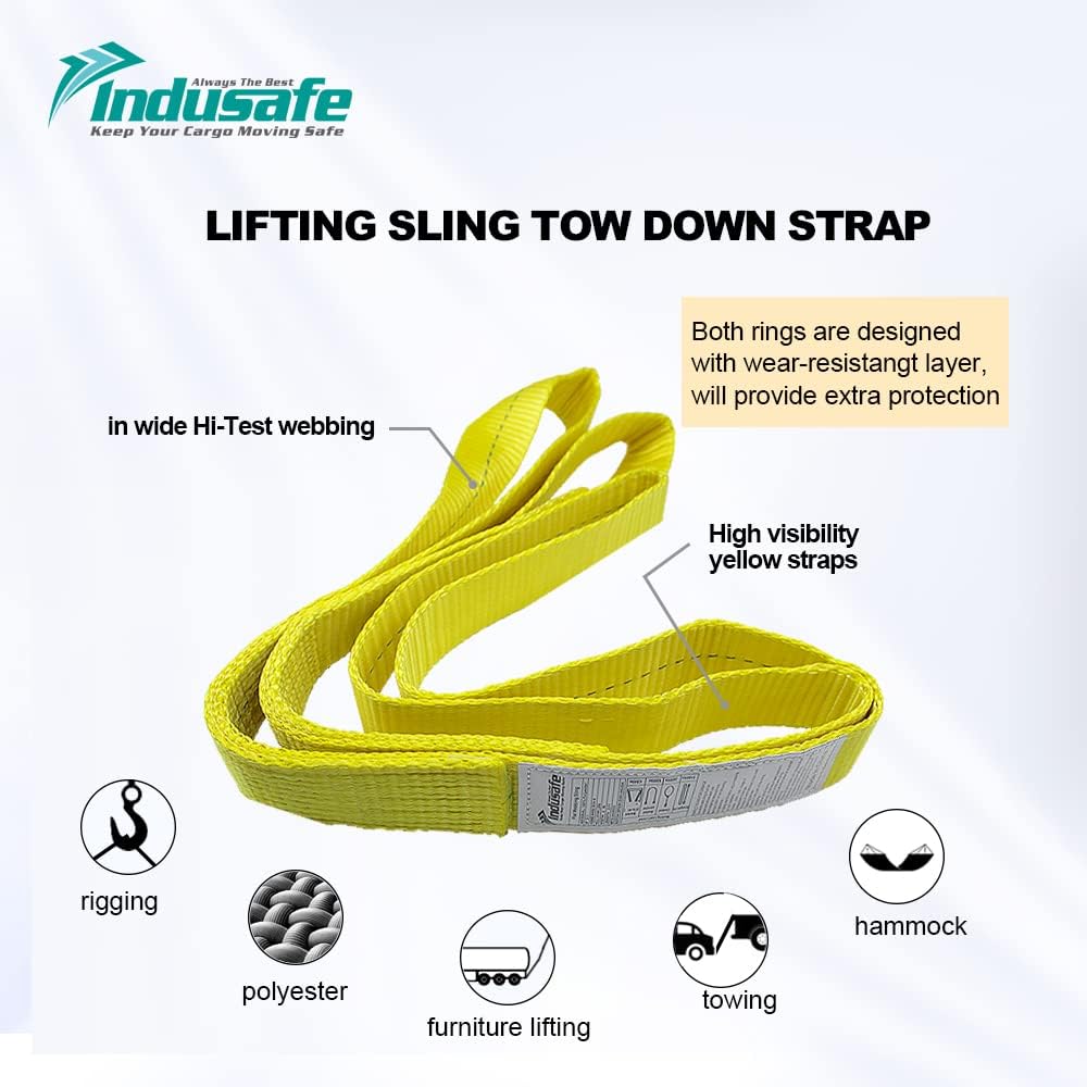 Paquete de 3 correas de elevación móviles de 1″ x 6’Rigging Sling Industrial Web Sling 3100LBS 51