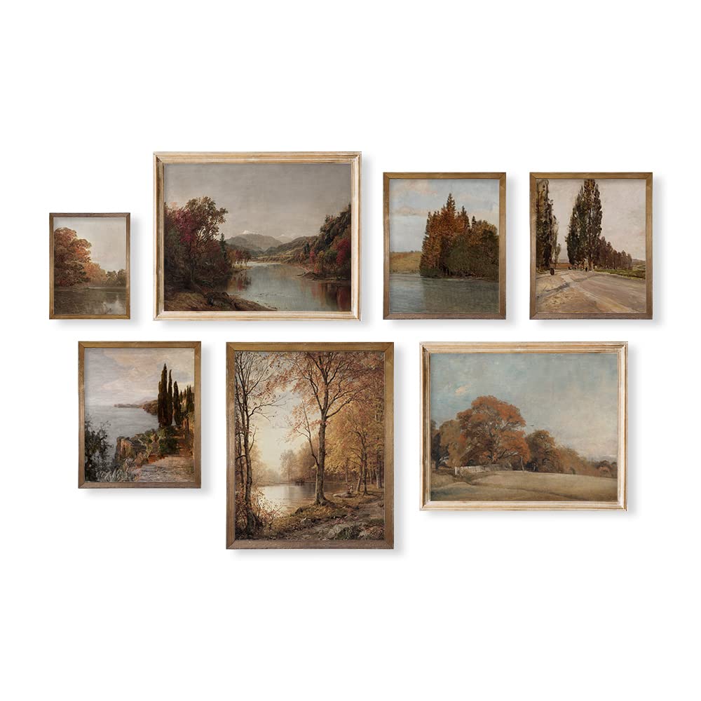 Rustic Large 11×14 Gallery of 6 Farmhouse Wall Art Decor – Boho Art Deco Bathroom – French Country Kitchen Print Posters – Neutral Aesthetic Vintage
