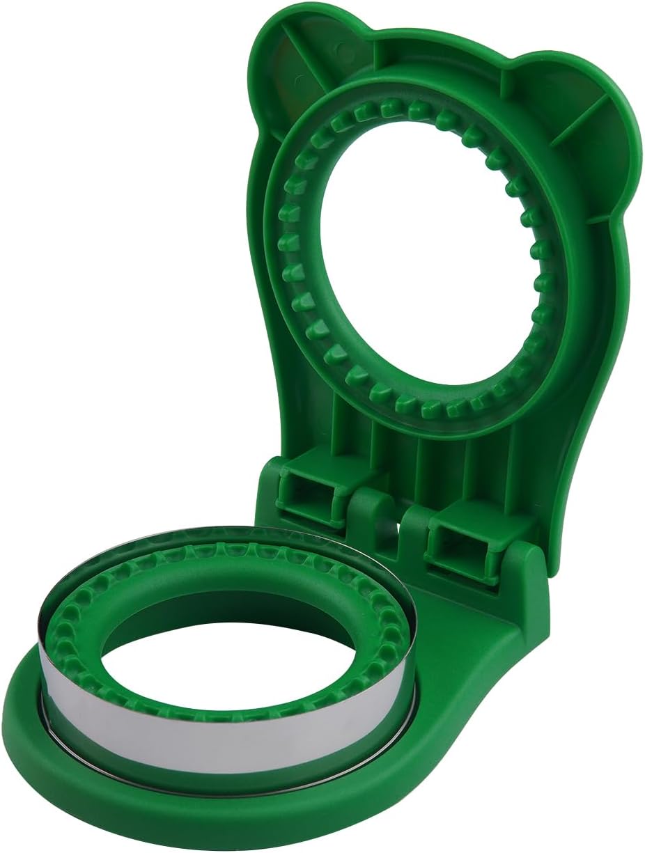 Cortador de sándwich verde  perfecto para sándwiches, galletas y creaciones de bricolaje, cortador y sellador de sándwiches, desoxidante de pan sin