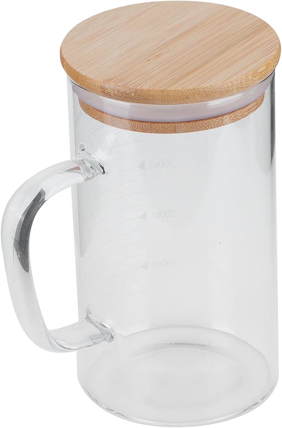 Taza de vidrio, taza medidora de vidrio de borosilicato con tapa, resistente al calor, suministros para bebidas para hotel, restaurante, hogar,