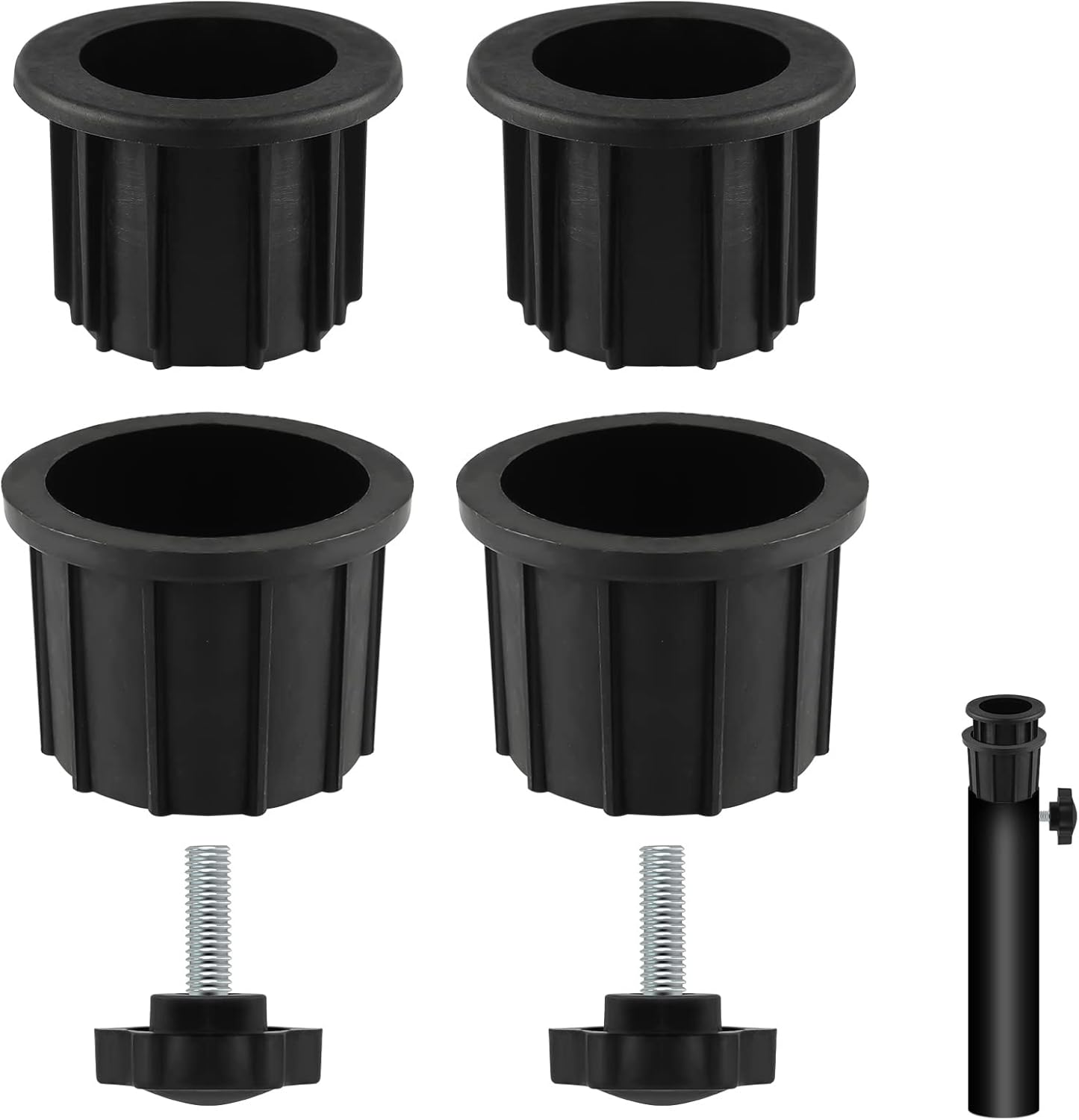 2 juegos de accesorios de soporte para sombrilla de patio con tornillos, soporte de montaje en poste de sombrilla para exteriores, perilla giratoria