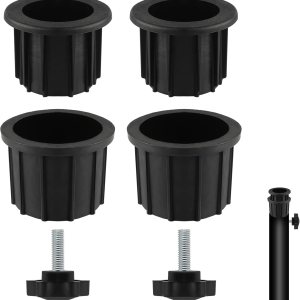 2 juegos de accesorios de soporte para sombrilla de patio con tornillos, soporte de montaje en poste de sombrilla para exteriores, perilla giratoria 2 juegos de accesorios de soporte para sombrilla de patio con tornillos, soporte de montaje en poste de sombrilla para exteriores, perilla giratoria