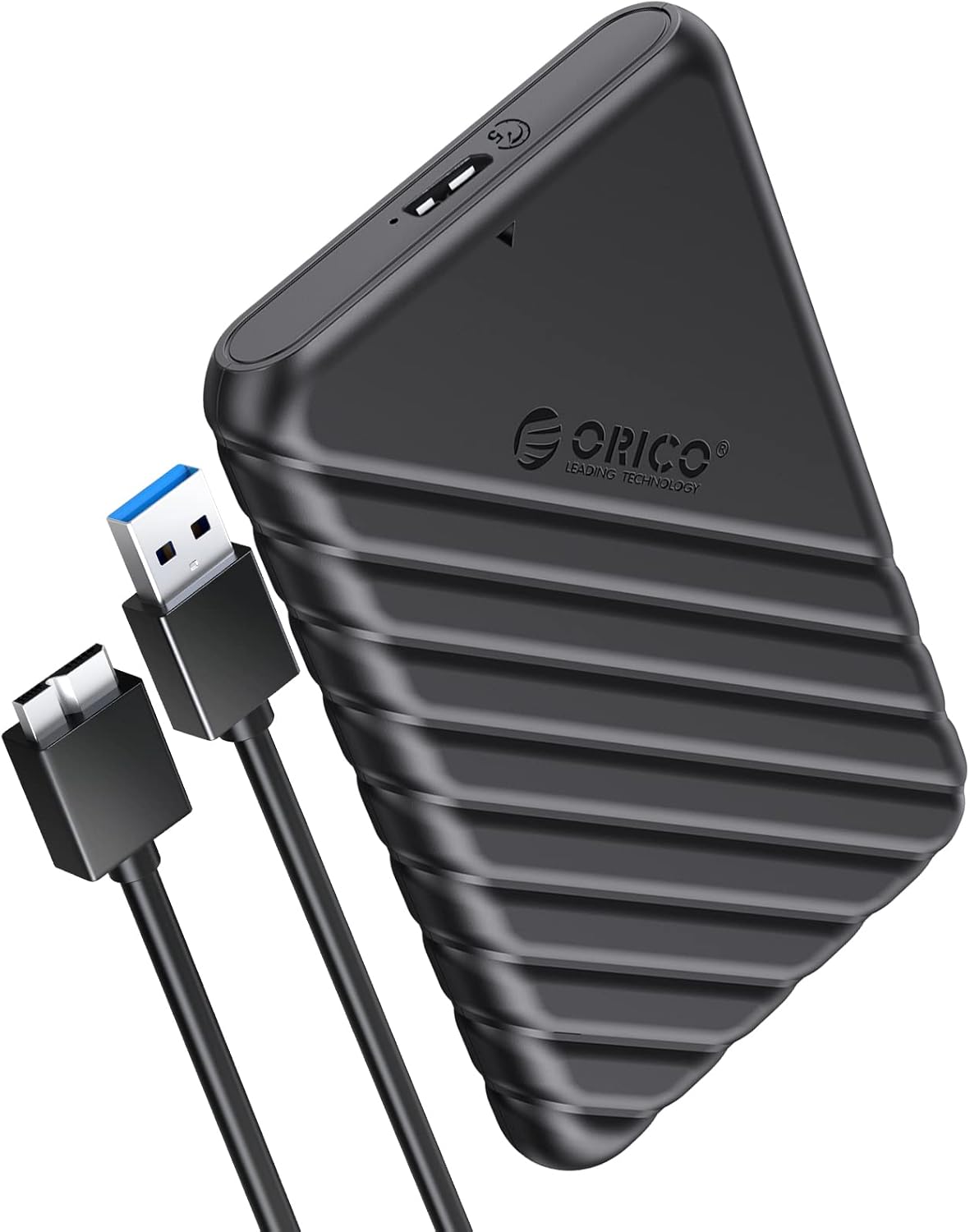 ORICO Caja de disco duro de 2.5 pulgadas USB 3.0 a SATA 5Gbps para 0.276-0.374 in SSD HDD Caja de disco duro externo compatible con UASP Trim Tool