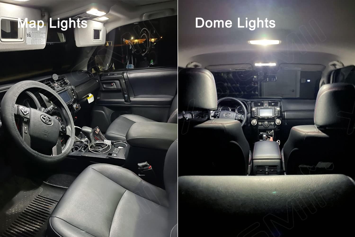 Paquete de 16 luces LED blancas para interiores de Toyota 4Runner 2010 2011 2012 2013 2014 2015 2016 2017 2018 2019 2020 2021 2022, con diagrama de