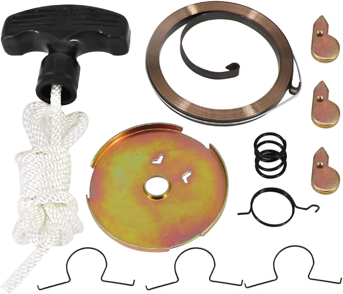 Tektall Kit de reconstrucción de arranque de retroceso, mango de cuerda de resorte, repuesto para ATC110 1979 1980 1981 1982 1983 1984