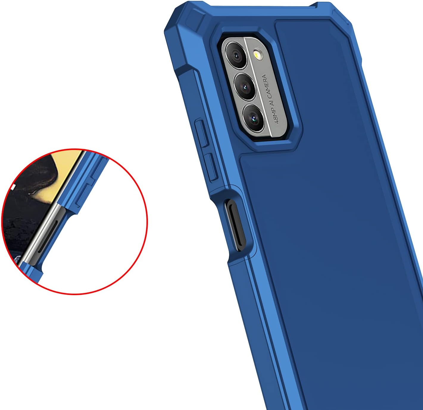 Funda para Nokia C300Nokia G100 con protector de pantalla, funda para teléfono Nokia C300 frente y trasera, protección de cuerpo completo, funda de