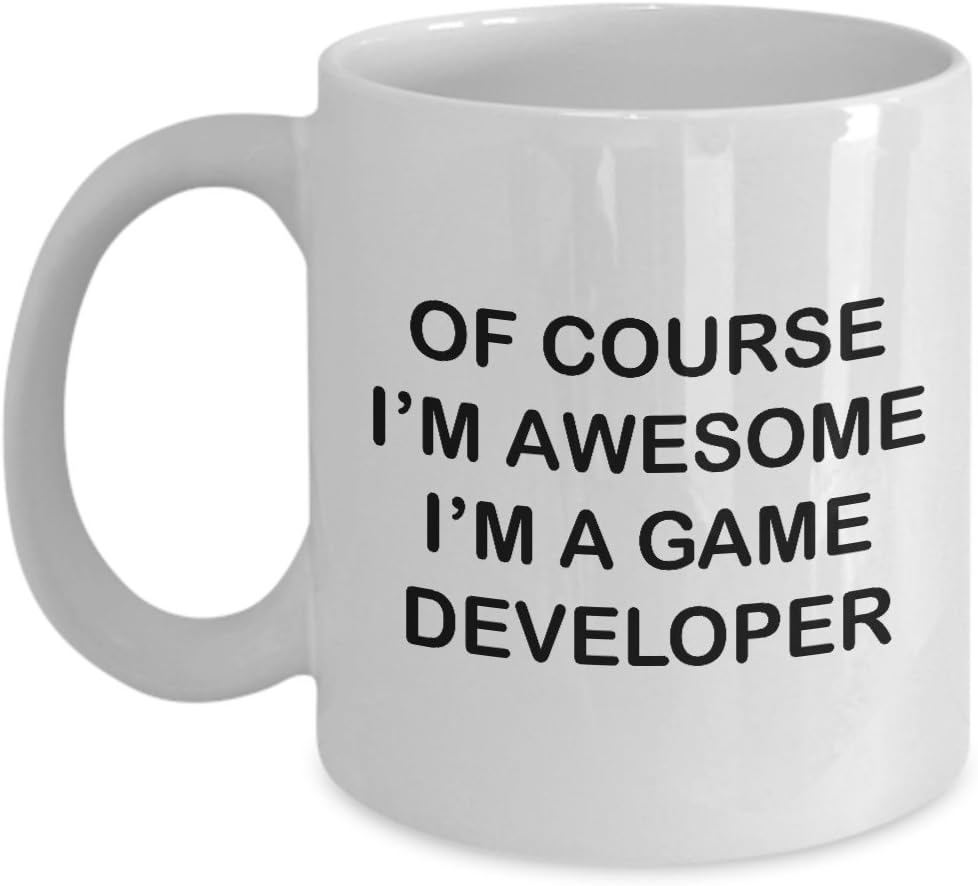 Regalos para diseñador de videojuegos  de Curso Im Awesome  taza de café taza de té divertida bonita etiqueta de reconocimiento recompensa idea de