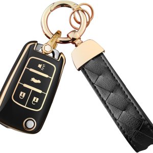 Bqepe Funda para llavero Chevy compatible con Chevrolet Equinox Camaro Cruze Malibu Sonic Buick Terrain, funda de llave inteligente, Negro – Bqepe Funda para llavero Chevy compatible con Chevrolet Equinox Camaro Cruze Malibu Sonic Buick Terrain, funda de llave inteligente, Negro –