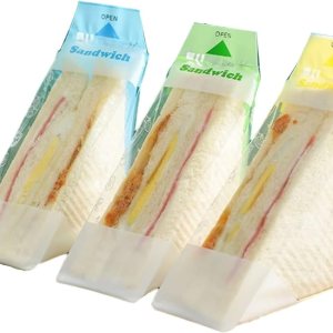 300 envoltorios de plástico para sándwiches, contenedores desechables transparentes para sándwich, caja de cuña, embalaje triangular para panadería, 300 envoltorios de plástico para sándwiches, contenedores desechables transparentes para sándwich, caja de cuña, embalaje triangular para panadería,