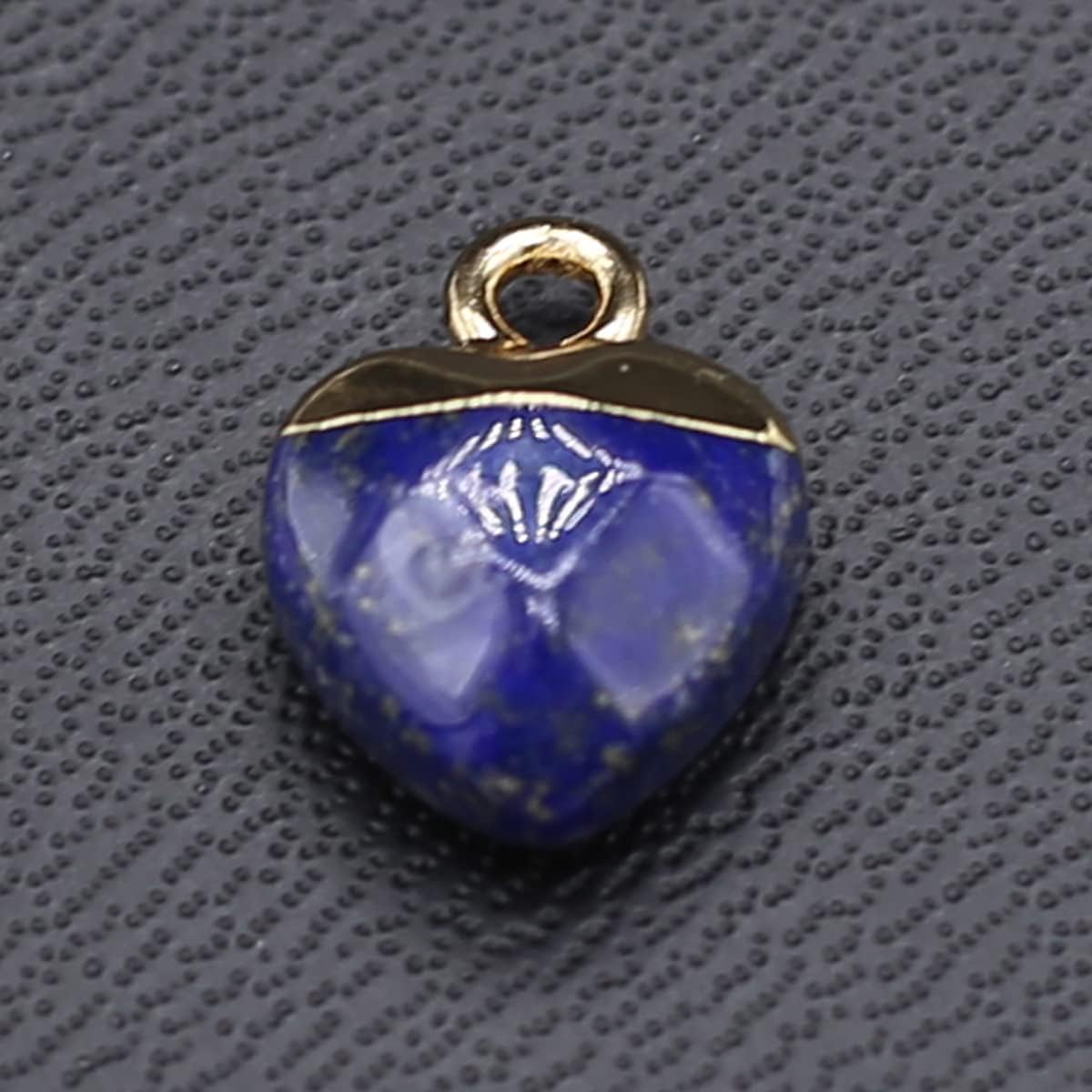 LE SKY 10 colgantes de piedra natural en forma de corazón mezclados de ágata de cristal para hacer joyas, collares, aretes, Piedra Ágata