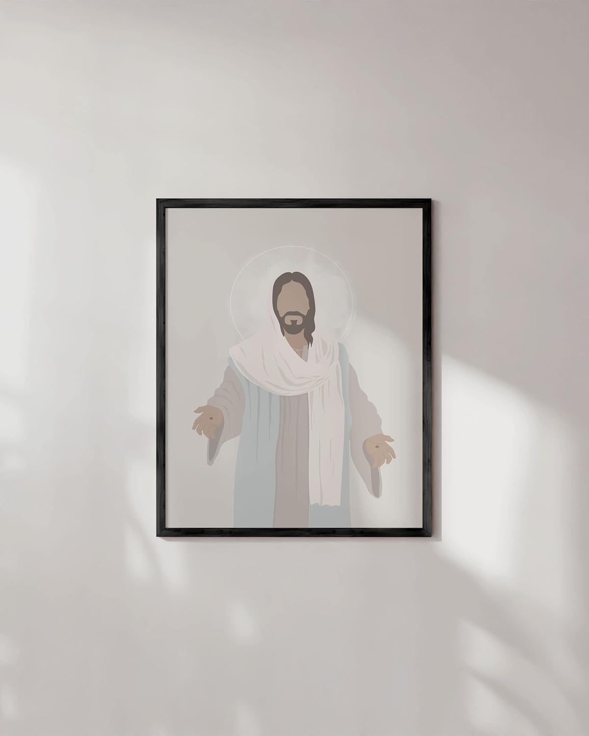 HAUS AND HUES Arte de pared de Jesús, cuadro de Jesús, arte de pared cristiano, retrato de Jesucristo, decoración de pared religiosa, póster de