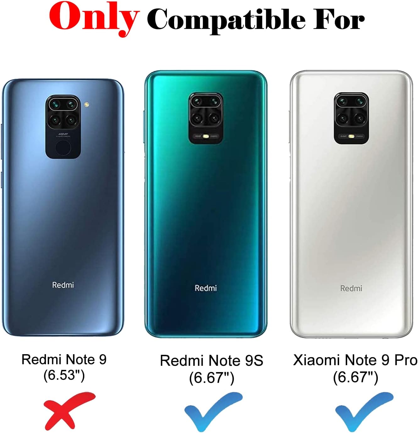 KKEIKO Funda para Xiaomi Redmi Note 9 ProRedmi Note 9S, Funda de piel sintética para Xiaomi Redmi Note 9 ProRedmi Note 9S, cubierta protectora