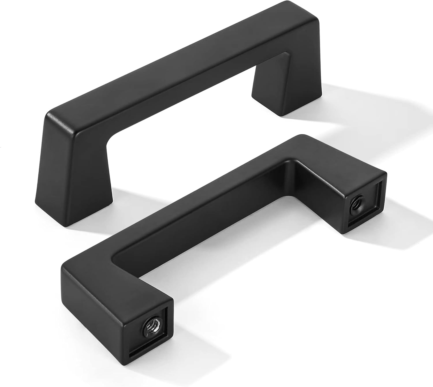 khtumeware Paquete de 10 manijas de gabinete de cocina de 3 pulgadas (2.992 in), tiradores de gabinete de cocina color negro mate, tiradores de