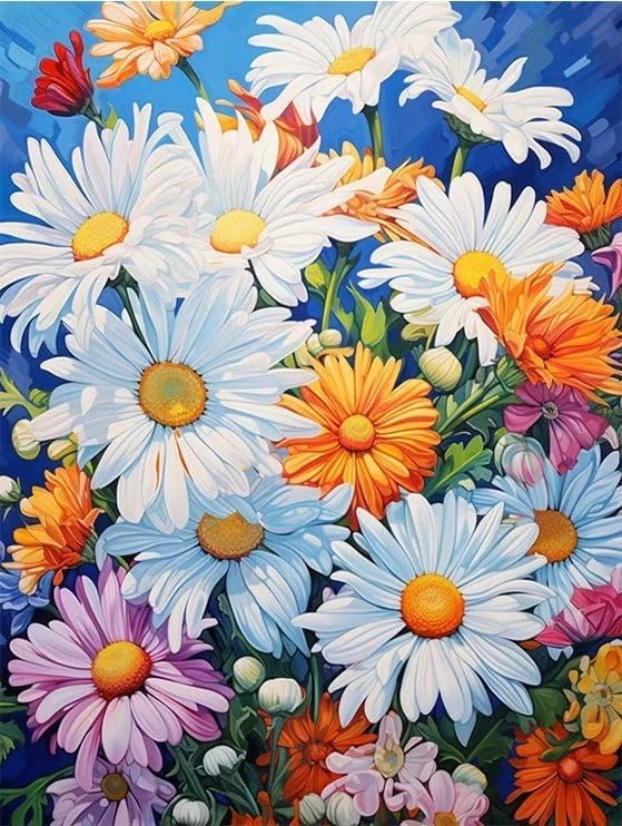 Kit de pintura de flores por números para adultos, pintura personalizada, pintura por números, pintura para principiantes para el hogar, pintura de